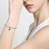 Kimono Girl S925 Plain Silver Creative Personality Necklace Bracelet Diy Beading Accessories